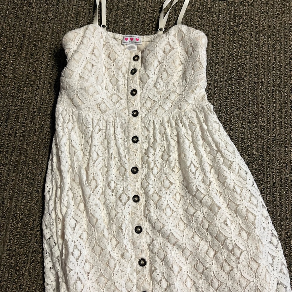 Trixxi Cream Sleeveless Empire Waist Sundress